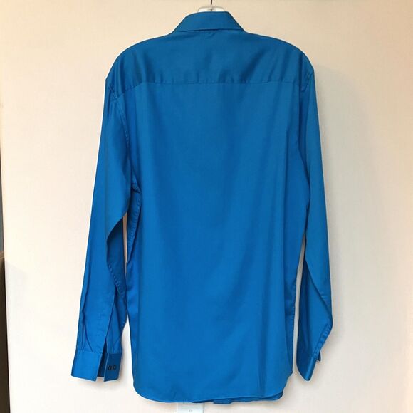 Kenneth Cole Shirt Men’s Medium Reg Reaction Blue Long Sleeve Button Up - Picture 2 of 9